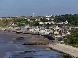 Arromanches-les-Bains at low tide