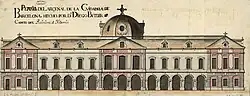 Drawing of the Arsenal of the fortress of Ciutadella in Barcelona, in 1725