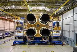 Completed SLS core stage for Artemis I.