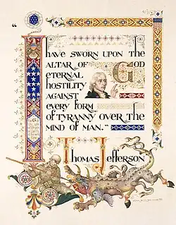 Thomas Jefferson's Oath (1951), New Canaan, Connecticut.