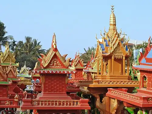 Thai-style spirit houses.