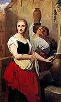 Marguerite at the fountain, 1858