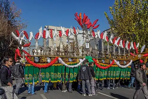 Alam of an Ashura procession in Iran