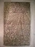 Winged genie from the Nimrud palace of Ashurnasirpal II, now at the Museu Calouste Gulbenkian in Lisbon.