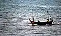 Canoe at sea