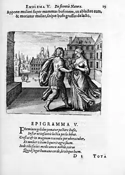 Toad on a Bosom - Atalanta Fugiens, 1618