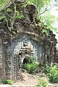 Close up of the façade
