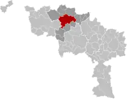Location of Ath in Hainaut