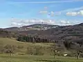 View from the einer heights in Eppstein of the Atzelberg and Transmission tower and Eppenhain