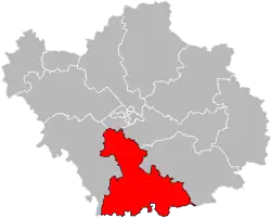 Situation of the canton of Les Riceys in the department of Aube