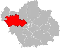 Situation of the canton of Saint-Lyé in the department of Aube