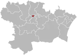 Situation of the canton of Carcassonne-1 in the department of Aude