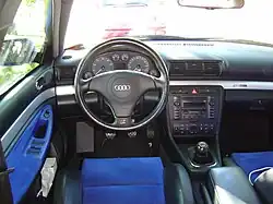 Audi S4 interior photo with the Nogaro blue option