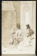 Deux peintres dessinant, dans la tour de César, à Provins, 1822, Louvre Museum.