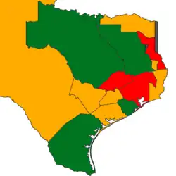 A 7-4 vote, resulting in the relocation of the Texas Capital from Houston to Austin.