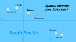 Location of Raivavae