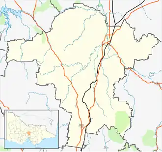 Tooborac is located in Shire of Mitchell