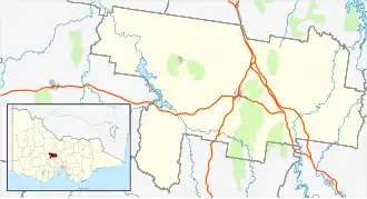 Strangways is located in Shire of Mount Alexander
