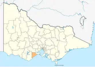 Location in Victoria