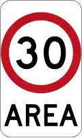 (R4-10) 30&nbsp;km/h Speed Limit Zone Area