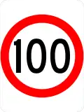 (R4-1) 100&nbsp;km/h Speed Limit