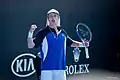 Front view, with tennis player Marc Polmans