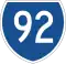 State Route 92 marker