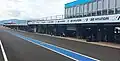 Pitlane and garages at Autodrom Most