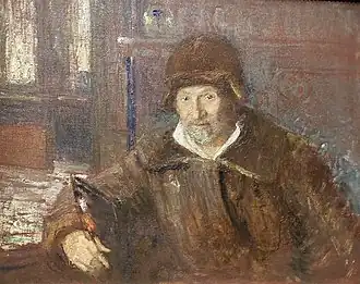 Self-portrait of Repin at Penaty estate (1920)