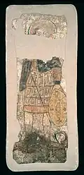 Warrior saint with spear and shield, Faras (9th century)