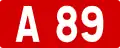 A89 autoroute shield