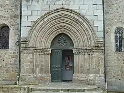 The doors of the church of Saint-Jacques, in Auzances