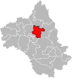 Situation of the canton of Causse-Comtal in the department of Aveyron