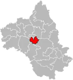 Situation of the canton of Nord-Lévezou in the department of Aveyron