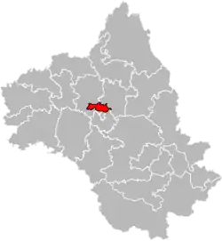 Situation of the canton of Rodez-Onet in the department of Aveyron