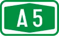 Slovenian A5 motorway shield