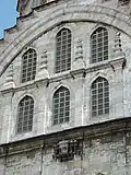 Exterior details on the side of the mosque