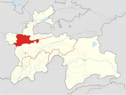 Location of Ayni District in Tajikistan