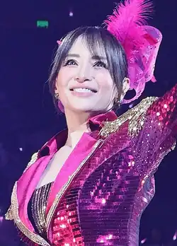 Ayumi Hamasaki during a concert performance.
