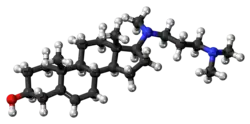 Ball-and-stick model of azacosterol