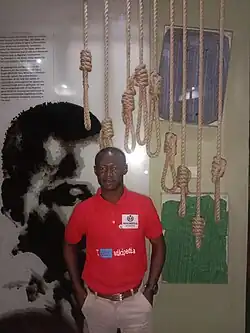 Ken Saro-Wiwa's Portrait in Azaiki Public Library