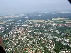 Aerial view from the south of Büren
