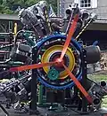 Cross-section of Wright Twin Cyclone engine from B-25 Bomber