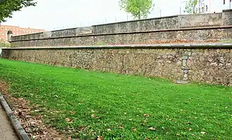 Strong south curtain wall and bartizan in the background
