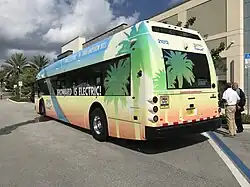 Broward County Transit's 2021 Proterra ZX5 at Dania Pointe.