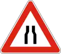 А7 Road narrows — two-sided