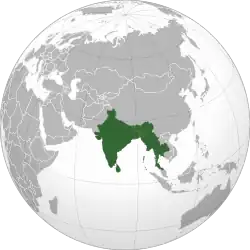 Location of BIMSTEC in Asia