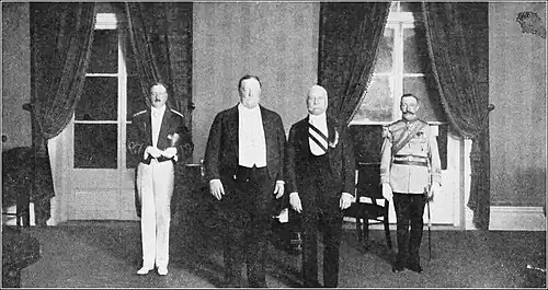 Mexican President Porfirio Díaz and U.S. President William Taft in El Paso, October 1909.