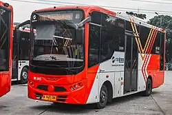 Minitrans bus operated by PT. Bianglala Metropolitan