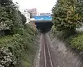 Covered cut under downtown Everett (eastern portal)